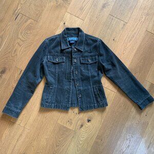 Vintage Women's Verso Denim Jacket 90s Y2K Retro Black Size M